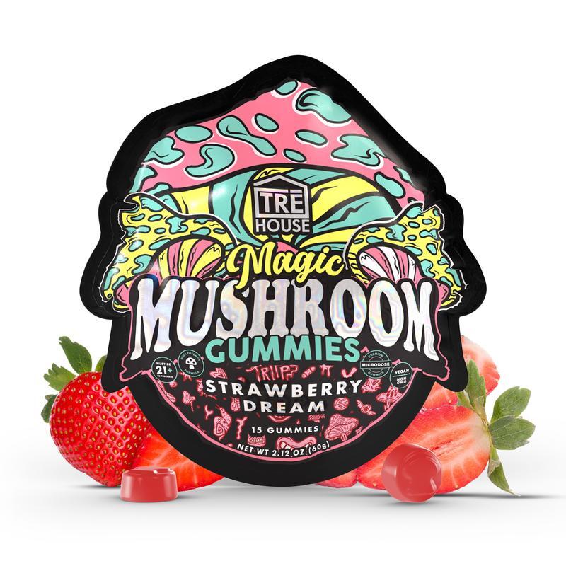 tre house magic mushrooms - front pack