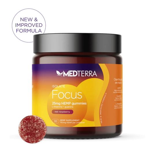 Medterra Hemp-Infused Focus Gummies - 25mg L-Theanine for Enhanced Concentration - Slyde Wellness